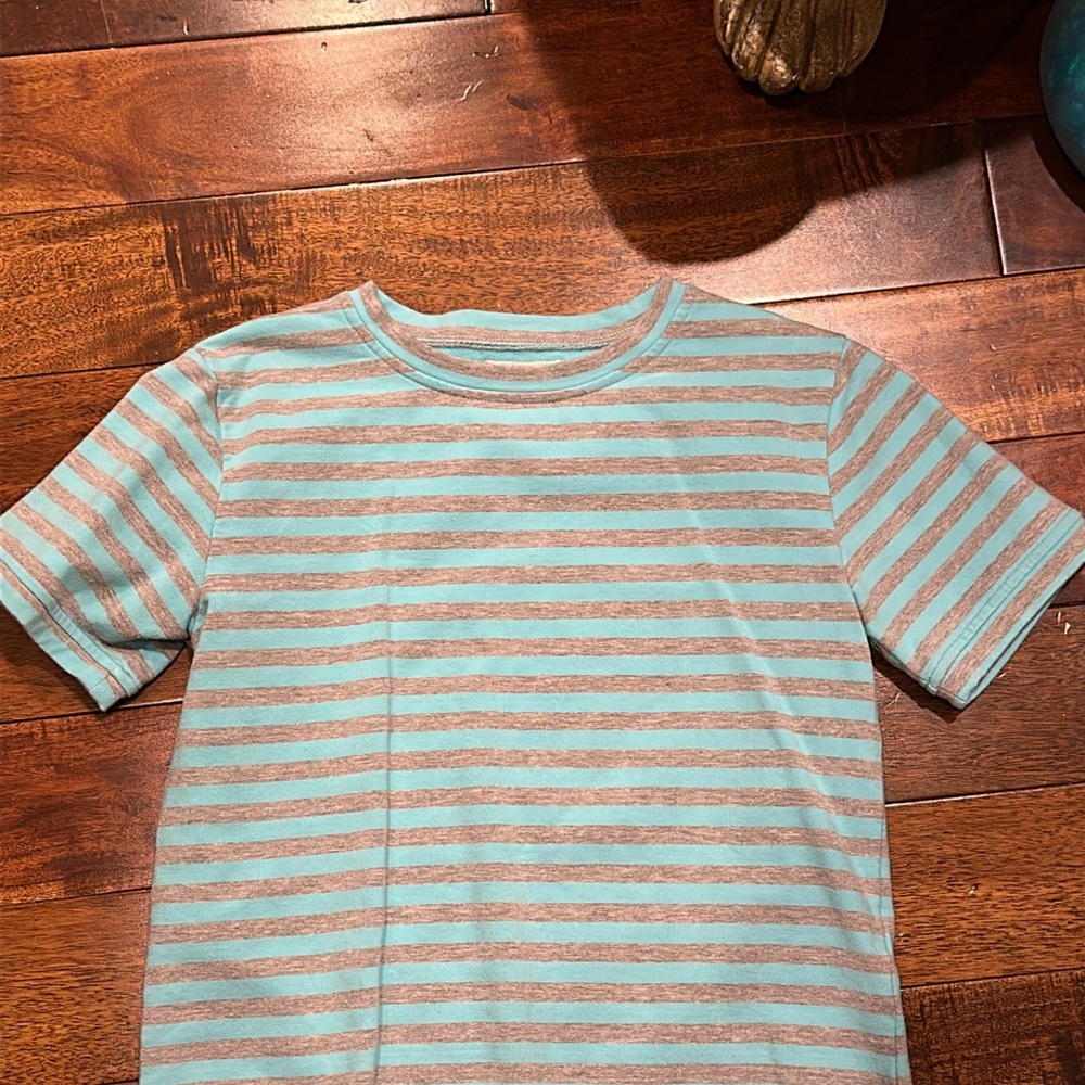 Me and Henry sz 9/10Striped Kids Shirt - Blue and gray